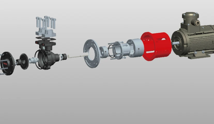 Industrial pump structure illustrating core technical components